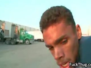 Thug get sfucked up the anus outdoor