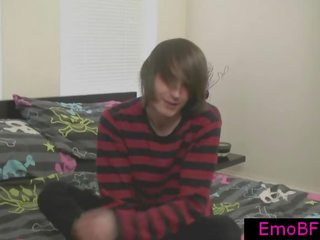 Youthful attractive Home Emo Homosexual Scene
